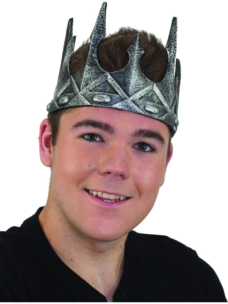 Adults Dark Royalty Evil Medieval Queen Silver Crown Costume Accessory